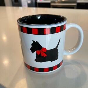 VTG Dept 56 White, Red, & Black Scottie Dog Scottish Terrier Coffee Mug Tea Cup